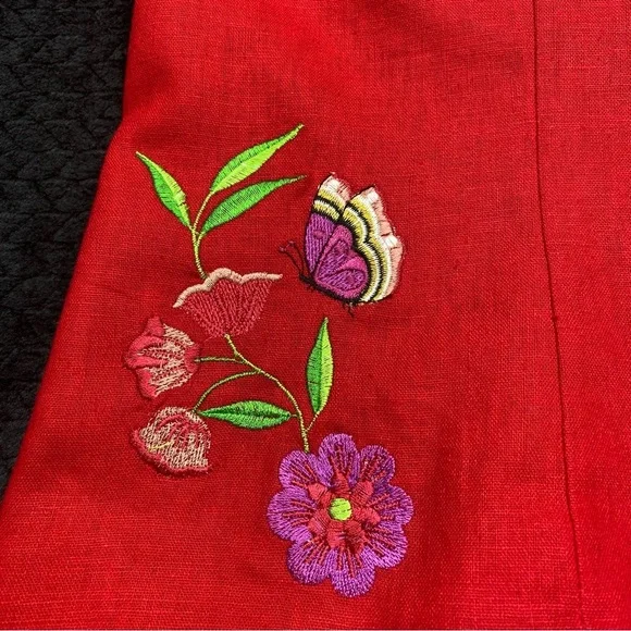 Linen blend women’s top 14 by Ultra Dress New York Buttons down the back - Picture 8 of 14